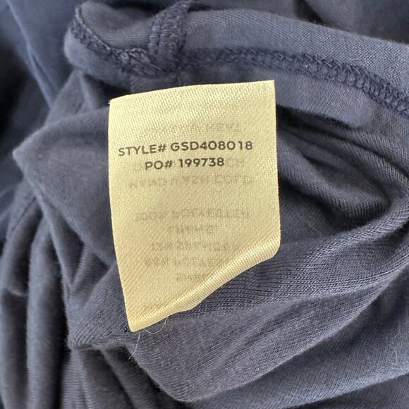 Lulus Iconic Allure Navy Blue Cowl Neck Lace Up Ruched Maxi Dress Stretch XS NWT - Picture 13 of 13